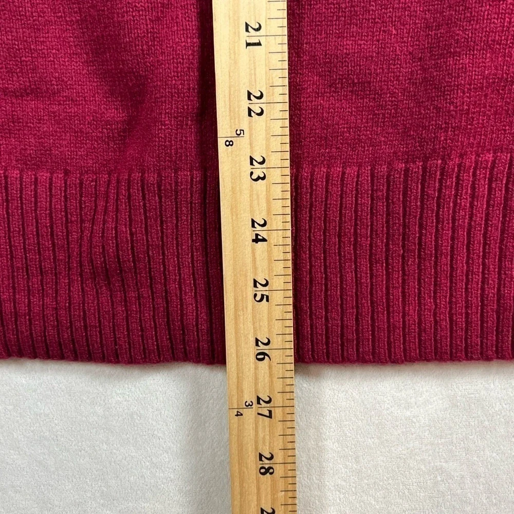 NWT J. Crew Rugged Merino Wool Blend Red Crewneck Pullover Sweater Classic C24