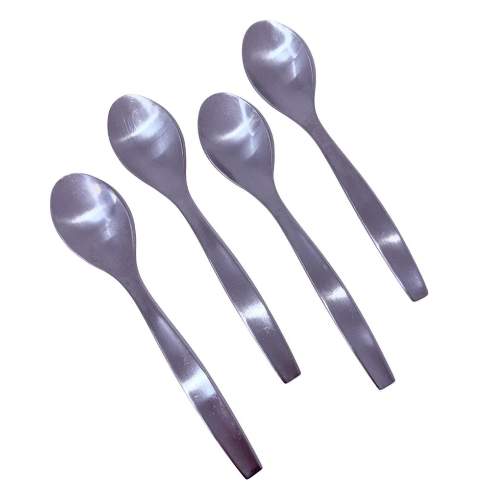 4 x Teaspoons Gourmet Settings Loft-Satin Stainless Steel Flatware Spoons Set