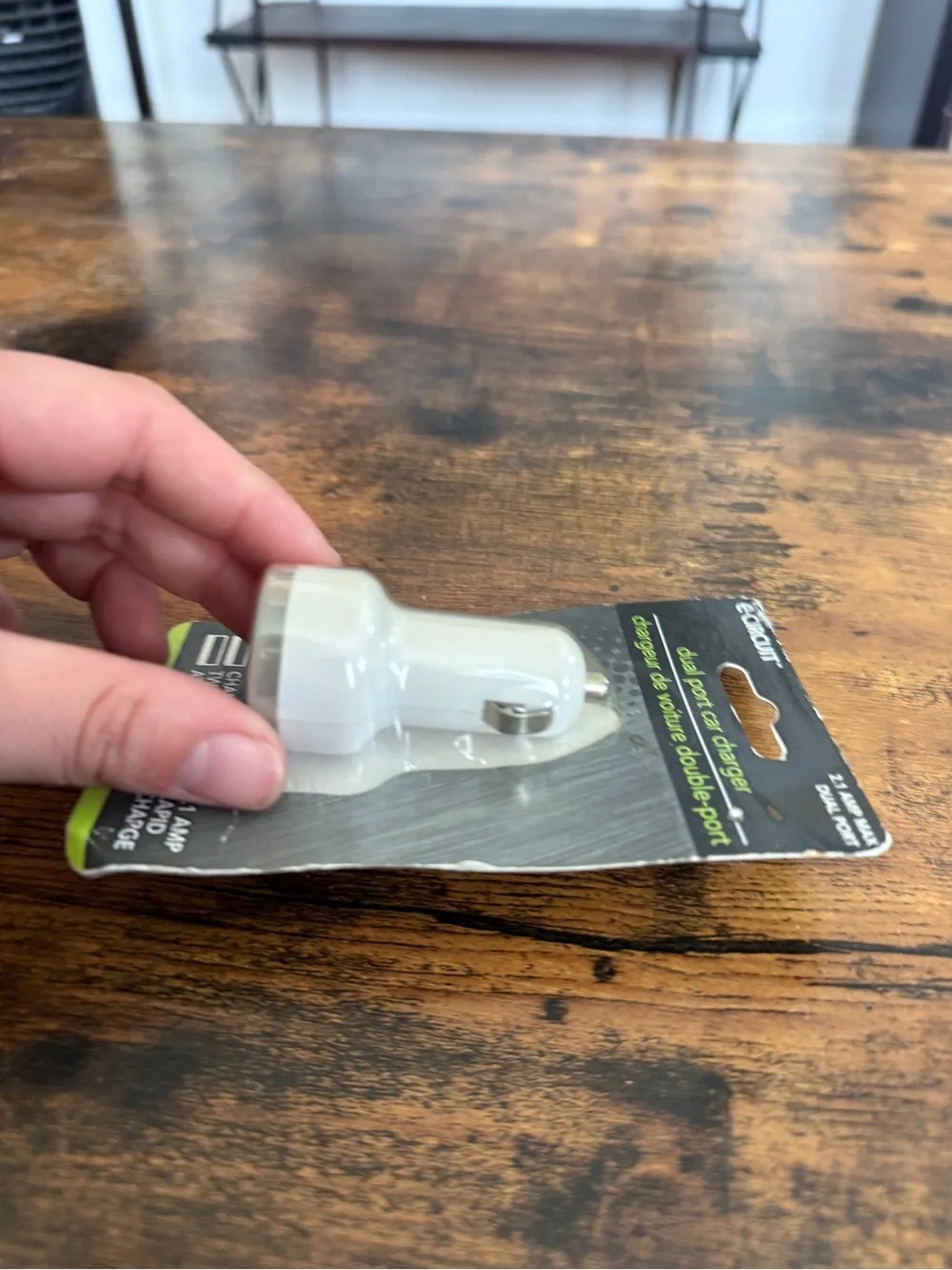 Dual Port Car Charger - White