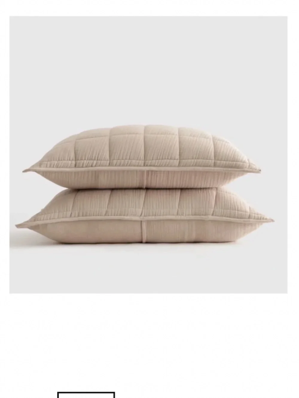 Quince cotton gauze box quilt SHAMS dune