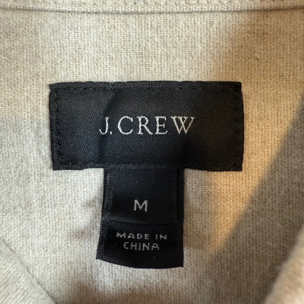 J. Crew fabric leather button