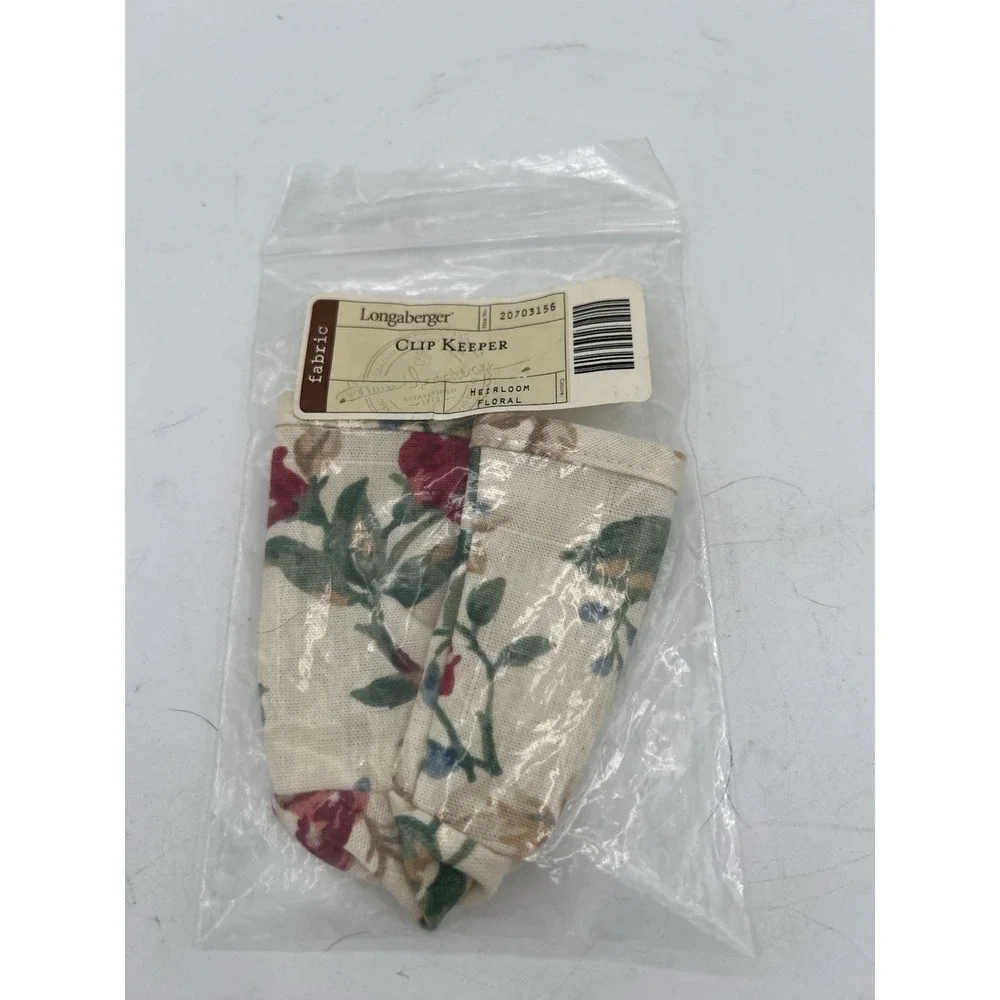 Longaberger‎ Clip Keeper Basket- Heirloom Floral - Liner Only -NIP