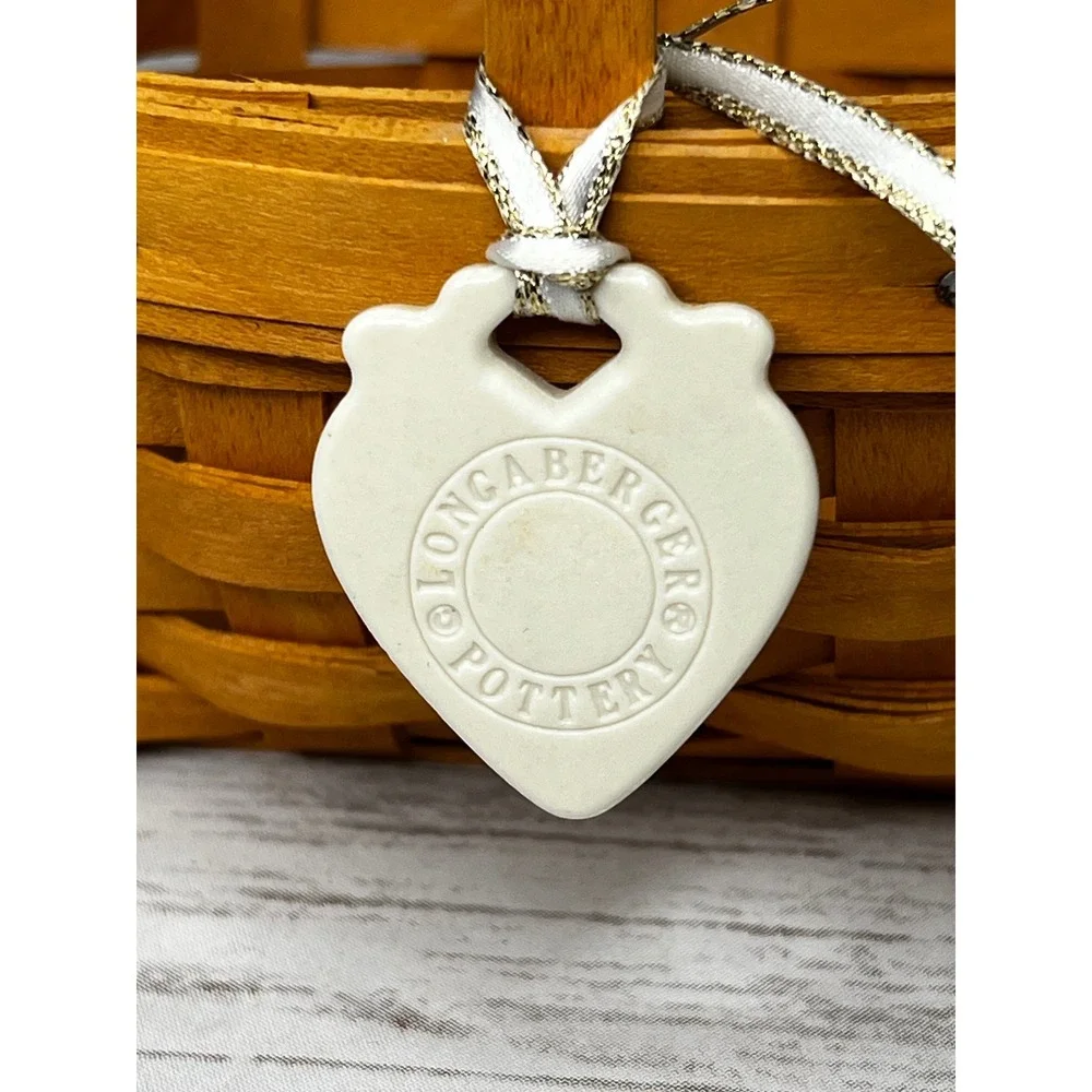 Longaberger Basket Honey Brown 1999 American Cancer‎ Society Heart Charm Small