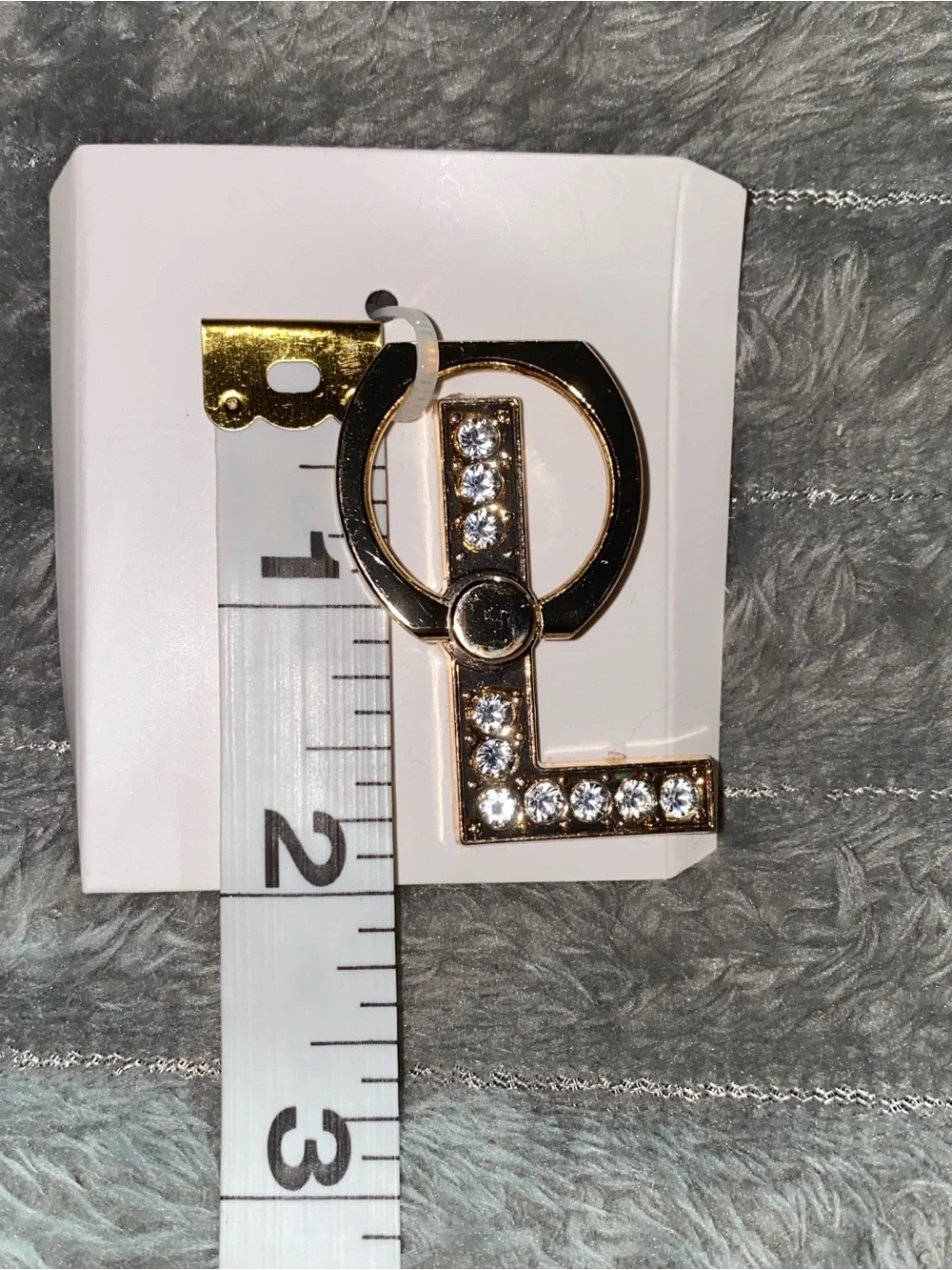 1-Popsocket Golden Rhinestones Letter (L)