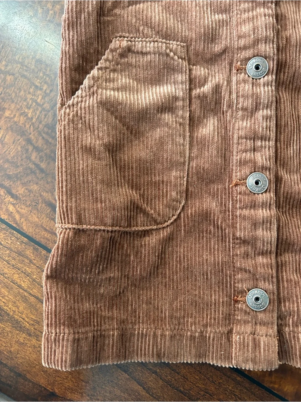 NWT Oshkosh B’gosh Girls Jumper Overall Dress Brown Corduroy Cottage Core 4T