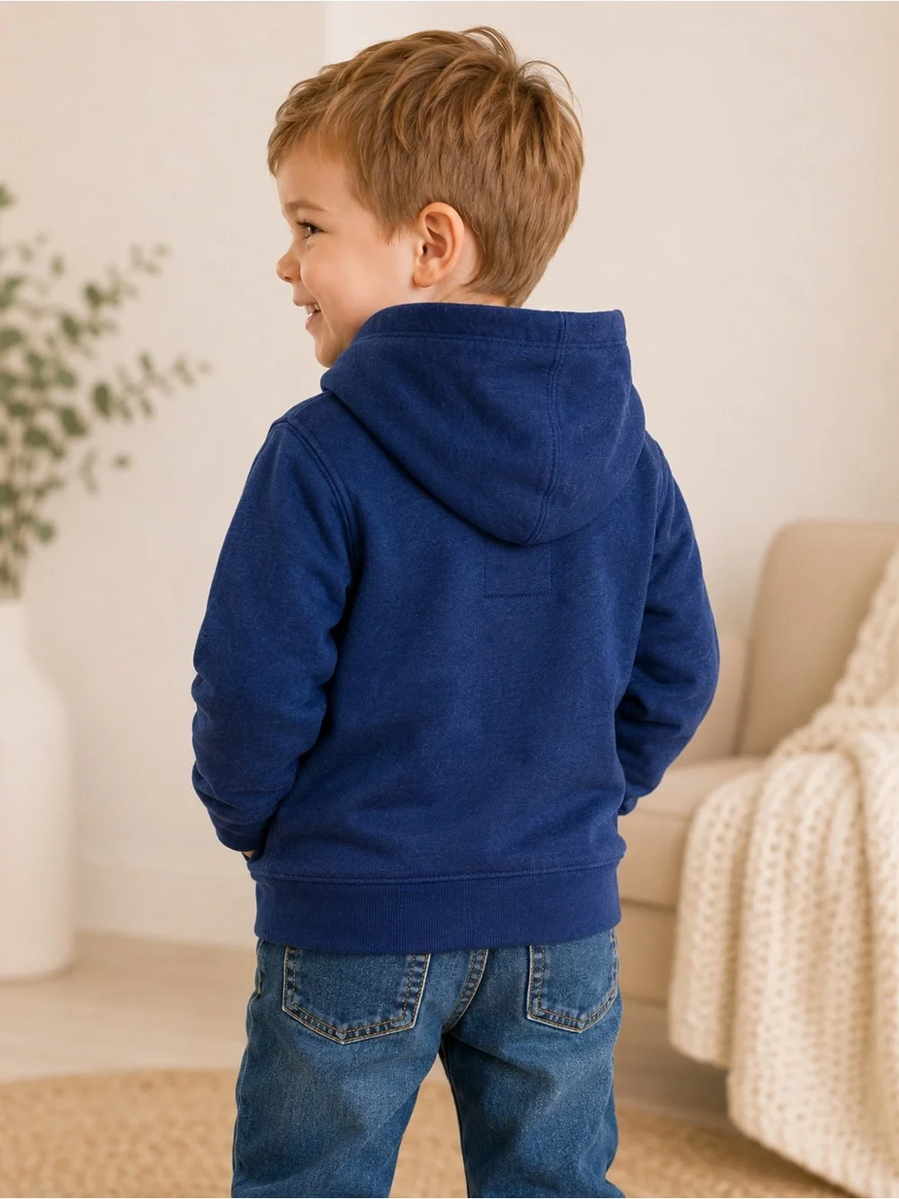 NWT OshKosh B’gosh Boys 2T Blue Full Zip Hoodie Sweatshirt Zip Up Unisex