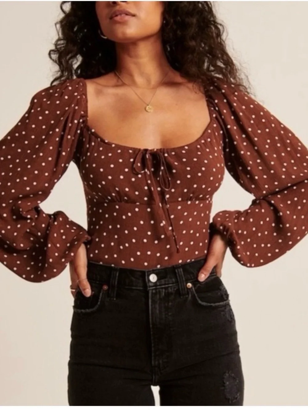 Abercrombie & Fitch Puff Sleeve Top