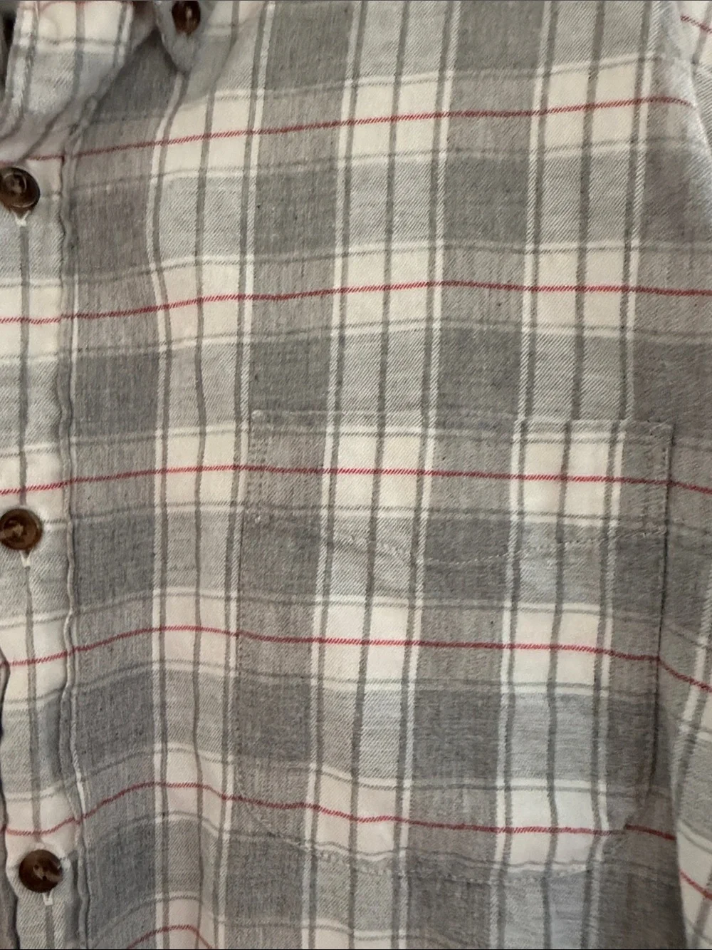 J. Crew Gray and Pink Plaid Button-Down Shirt XL Slim