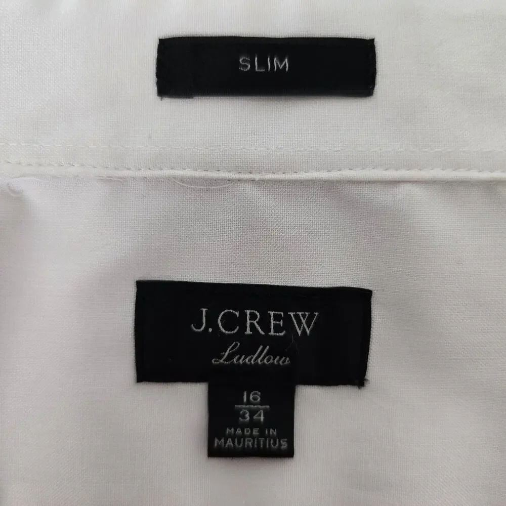 J. Crew Ludlow Dress Shirt Slim Fit Men 16 - 34 Stretch Light pink Long Sleeve