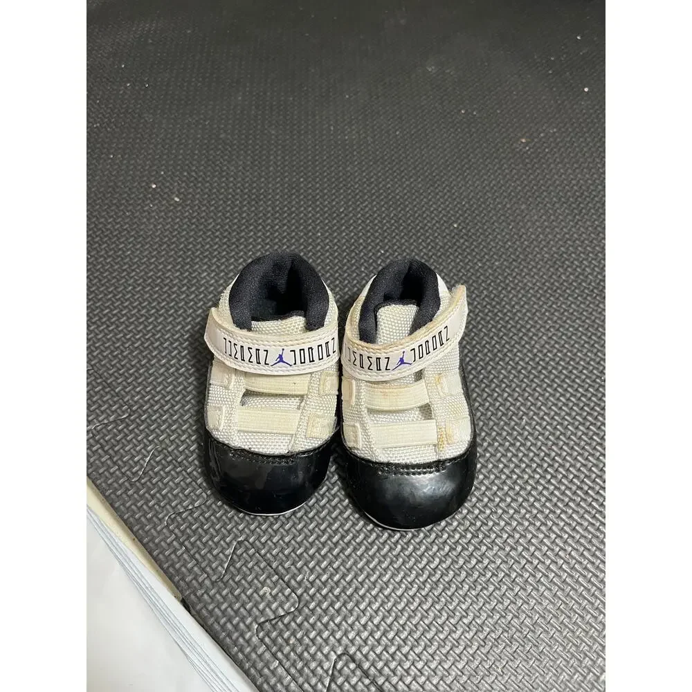 Nike Air Jordan 11 Retro Toddler Concord Sz 2C 378049-100 White Shoes Crib‎ Boot