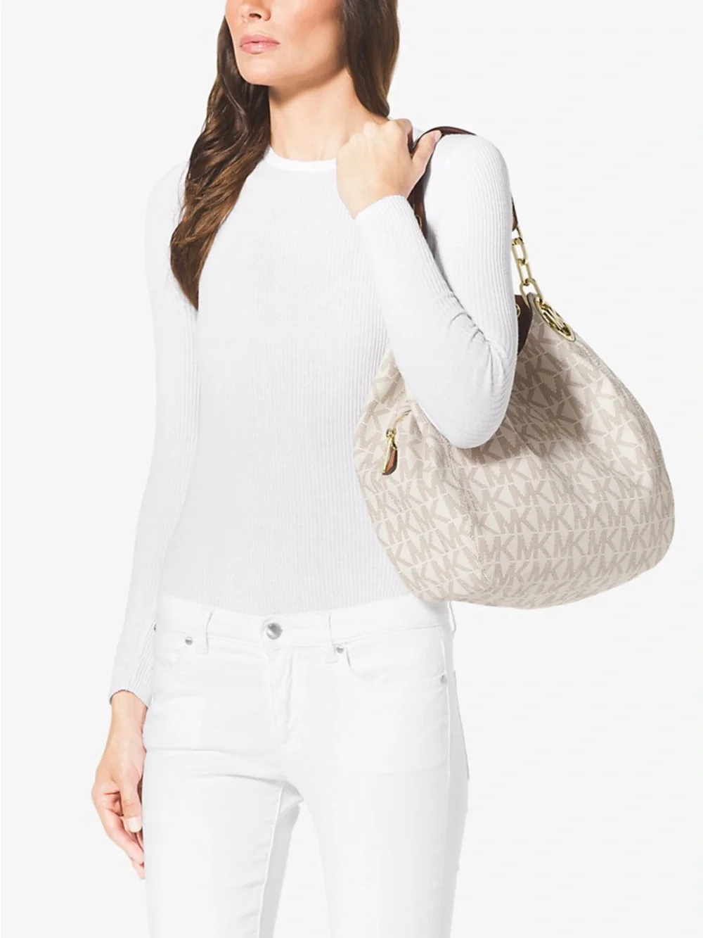 Michael Kors Fulton Monogram Logo‎ Shoulder Bag