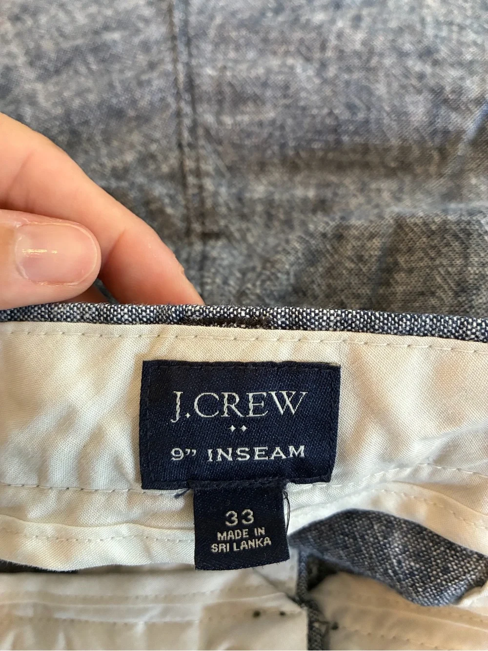 J. Crew Men's Blue Chambray Flat-Front Shorts