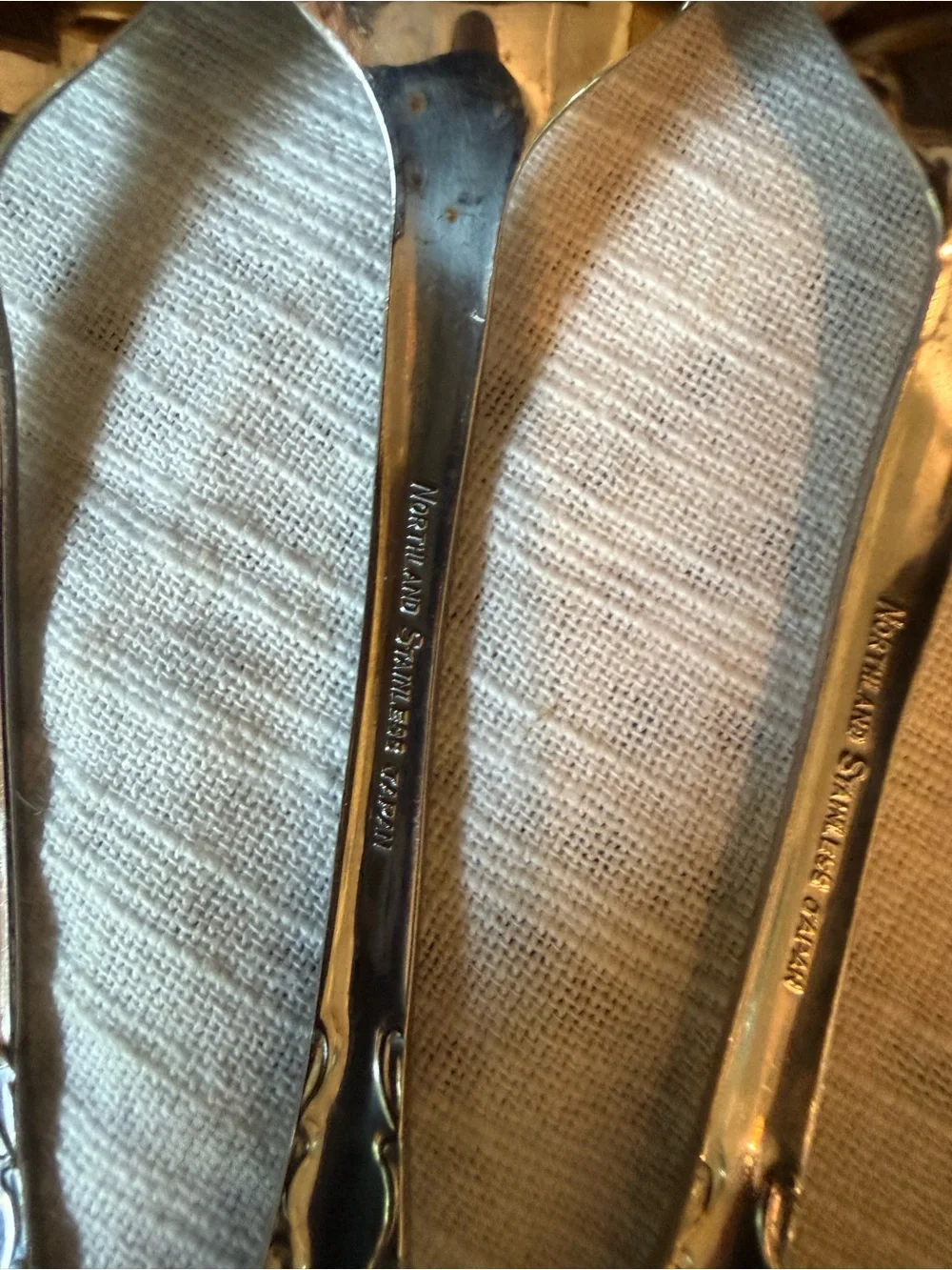 Vtg Oneida Northland Set of 8 Soup Spoons 7” Stainless Flatware Silverware Japan