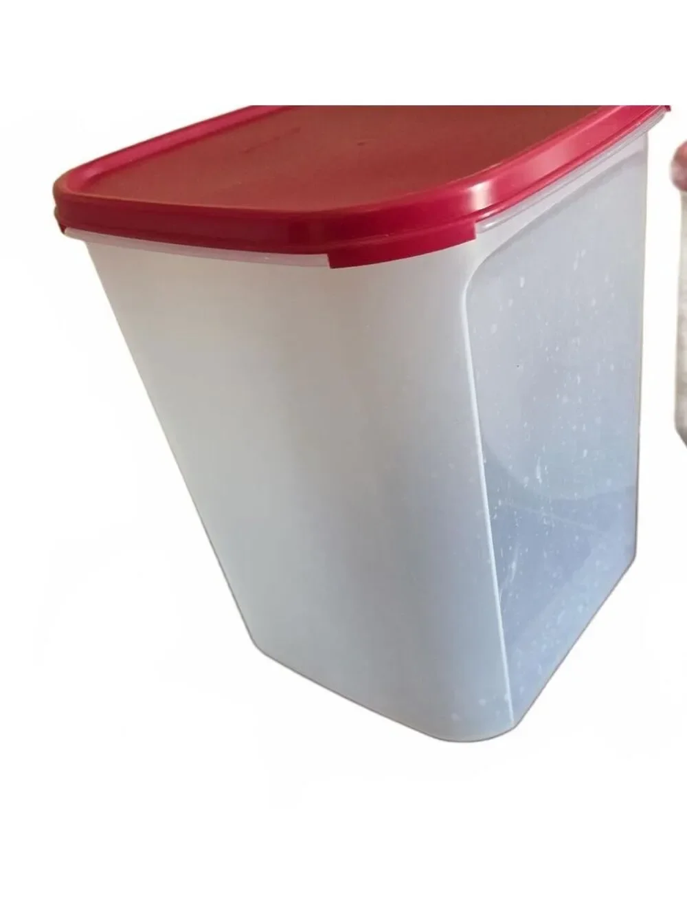 Tupperware Modular Mates Lot 8 Clear Sheer Red Lids Storage