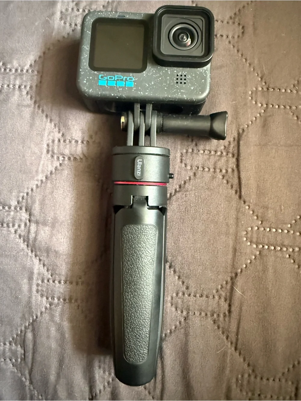 GoPro Black Speckled Action Camera with Blue Logo