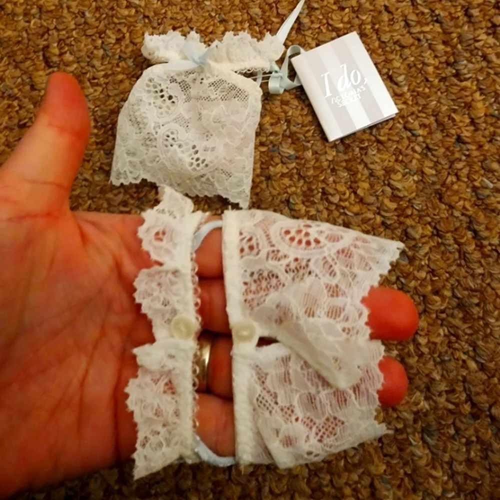 Victorias secret I DO lace  wrist cuffs