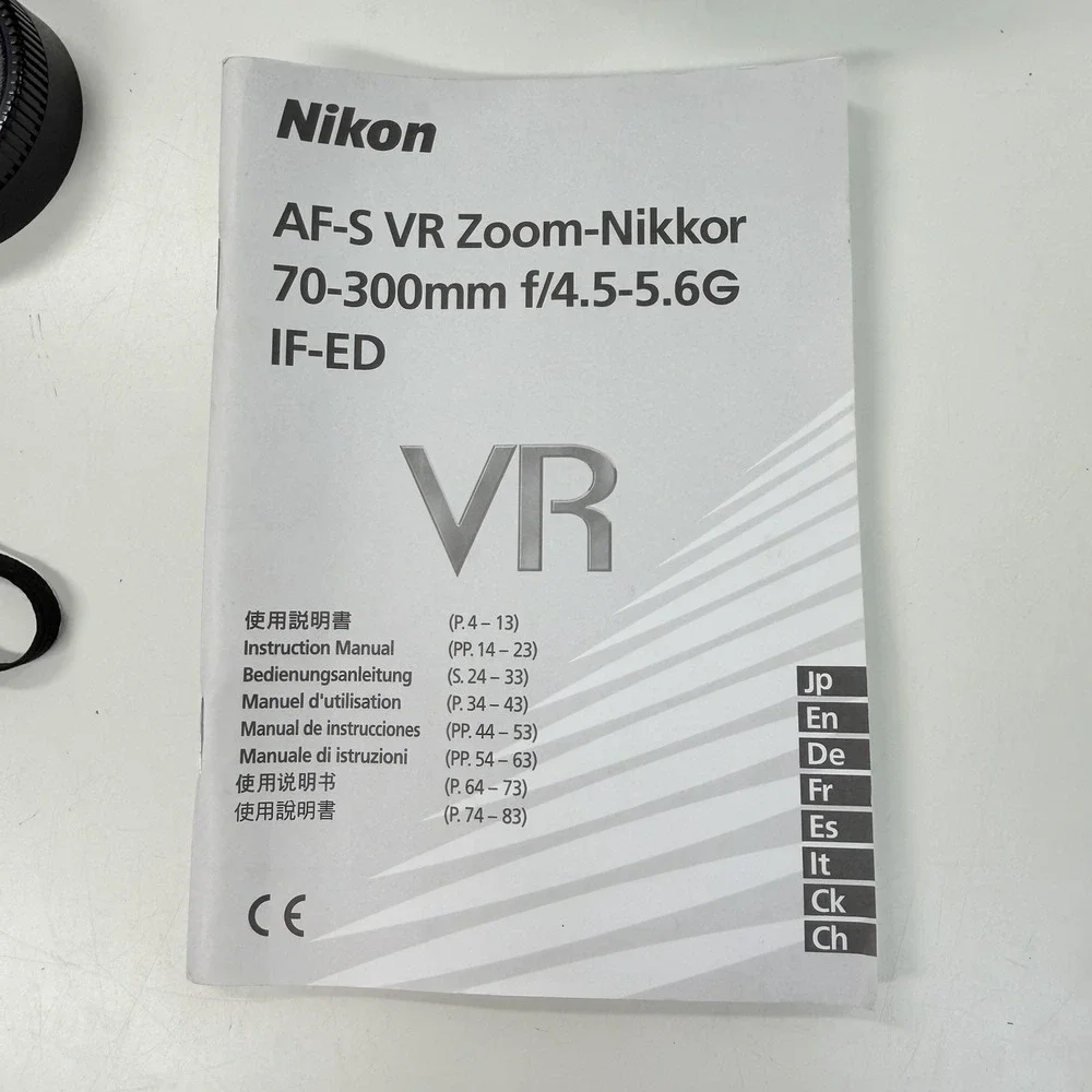 Nikon Nikkor AF-S 70-300mm f4.5-5.6 G ED VR Lens w/ Caps Case Filter Hood [Mint]