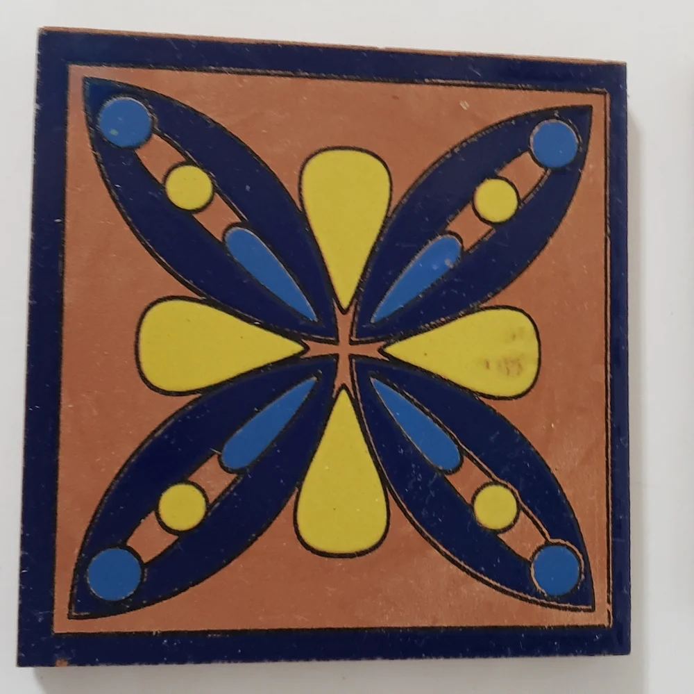 Hand Crafted blue yellow