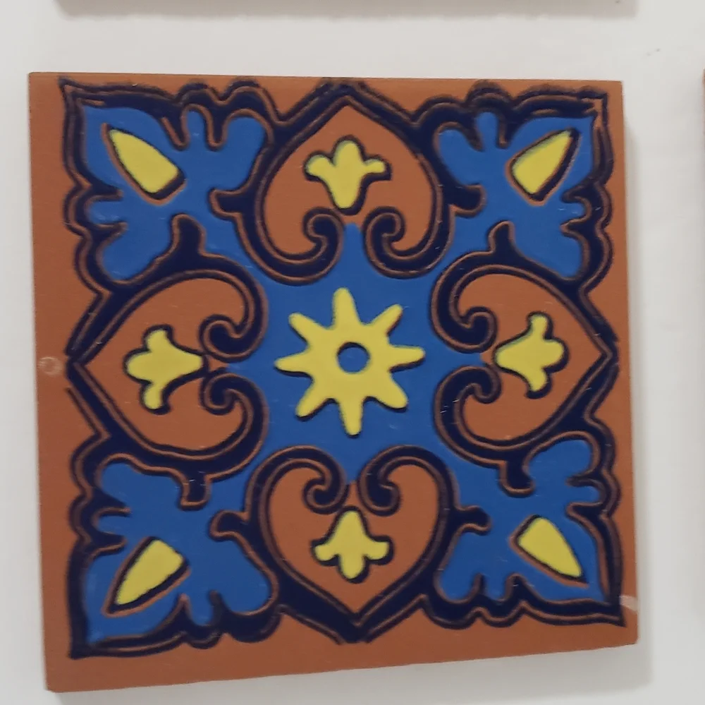 Hand Crafted blue yellow