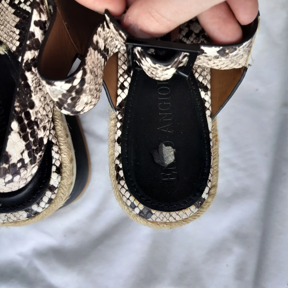 Enzo‎ Angolini Snakeskin Platform Sandals