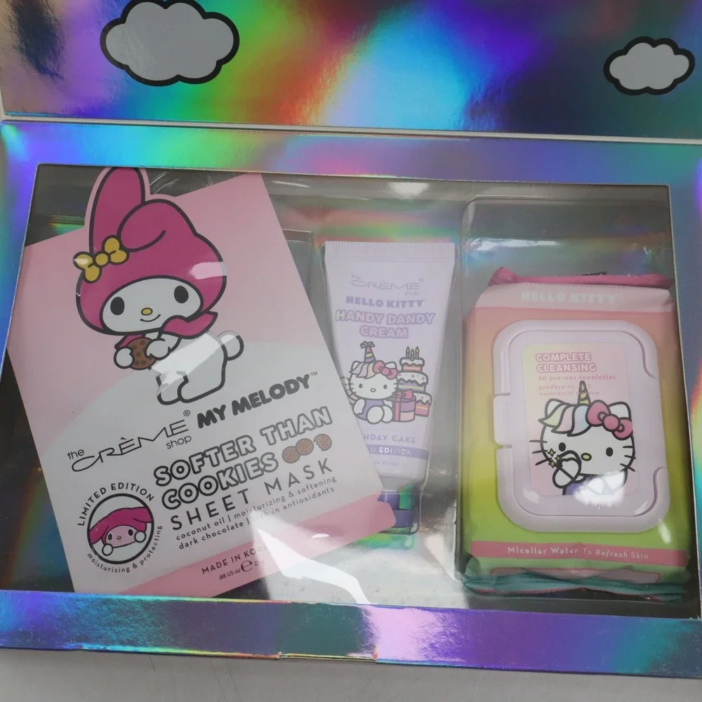 The Creme Shop x Hello Kitty Travel Set, Sheet Mask, Hand Cream, Towelettes