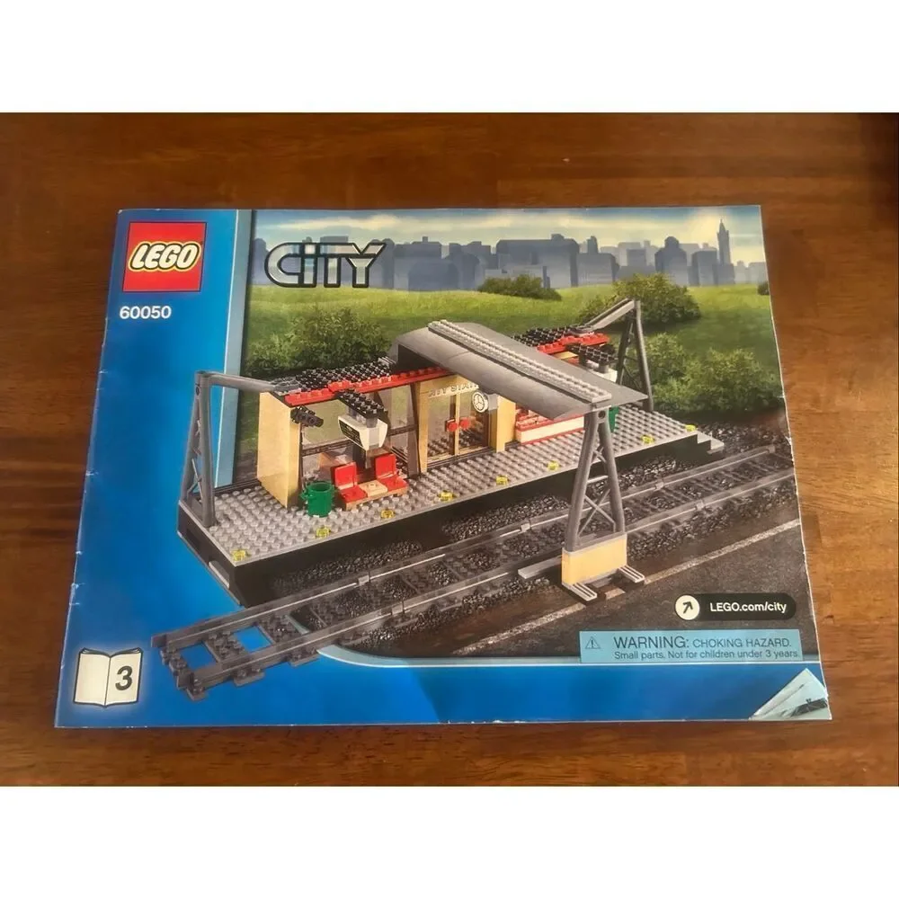LEGO City Train Station #60050 Instruction Manual Only 1,2,3 (6004)