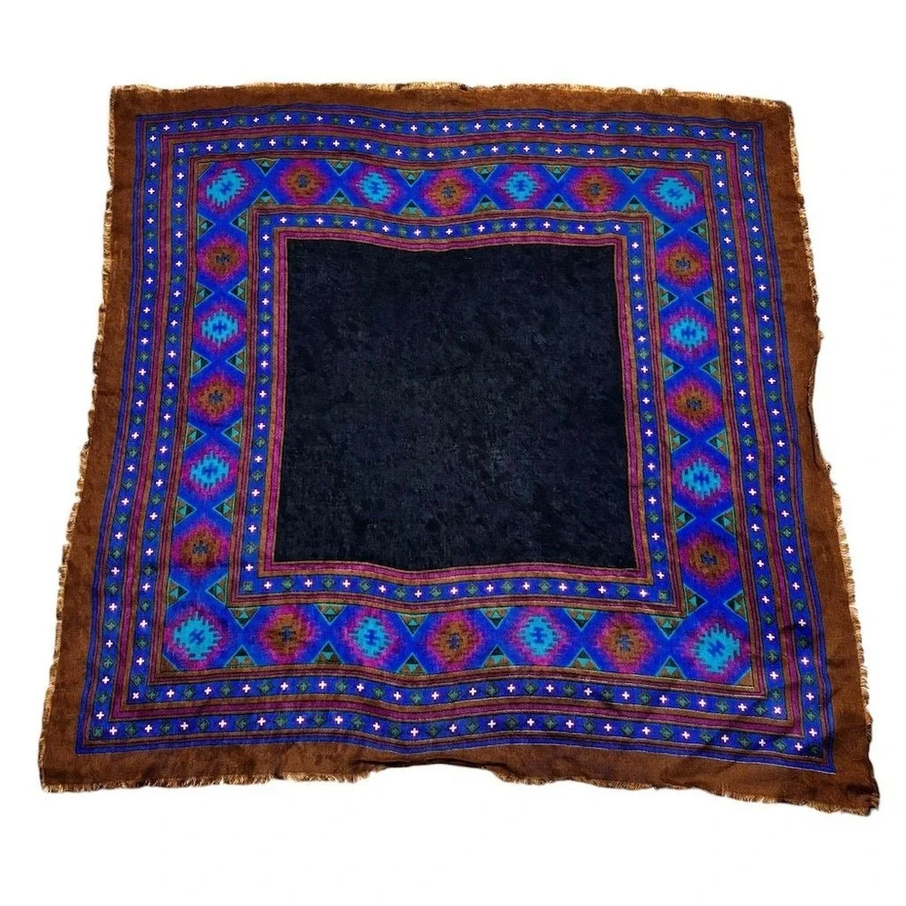 Yves Saint Laurent‎ Vintage Handmade Geometric Tapestry Table Topper