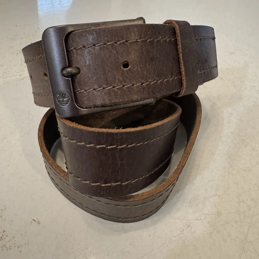 Timberland Brown Genuine Leather Work Belt‎ - Men's Size 34