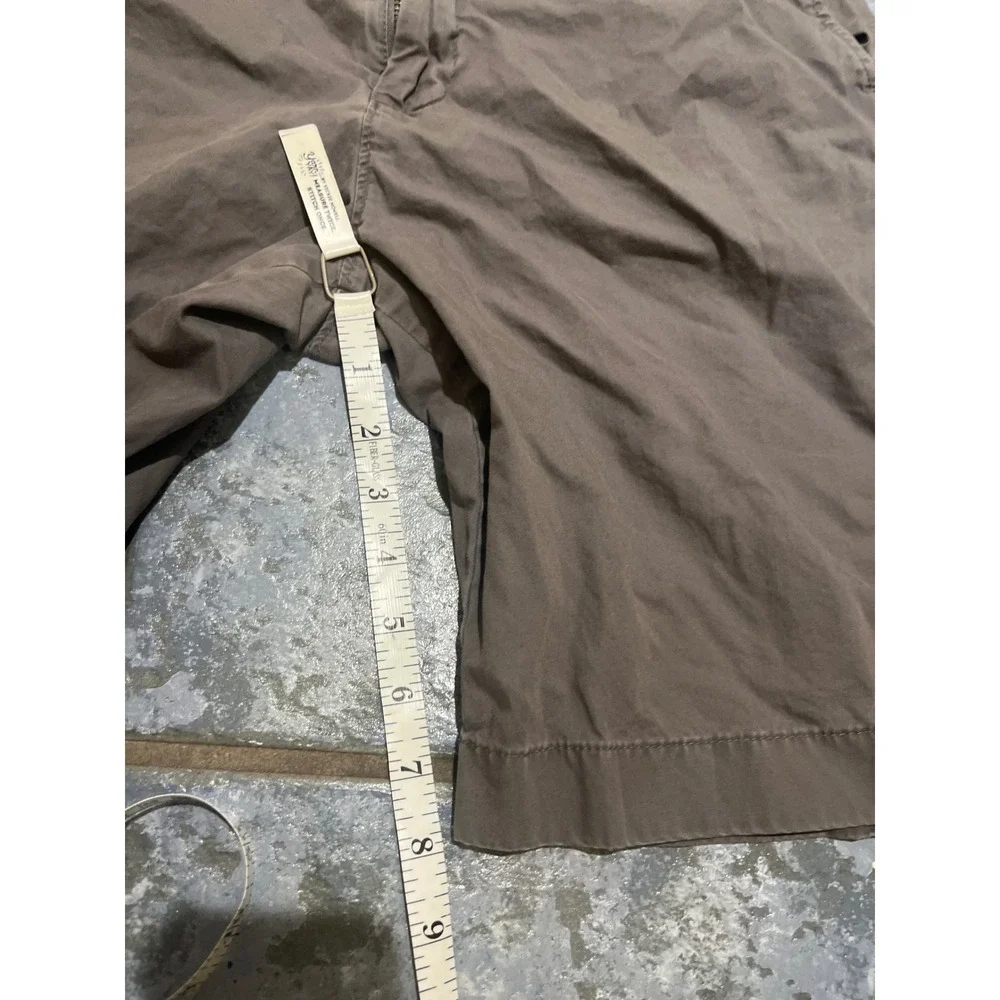 J Crew Mens Chino Shorts Khaki‎ Grey Flat Front Cotton Size 34w Casual Preppy