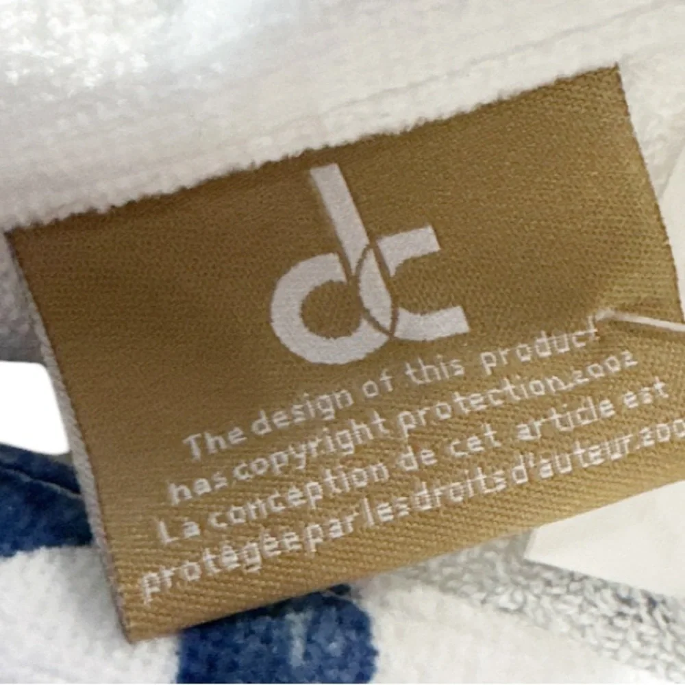 NEW Deborah Connolly BLUE & WHITE FLORAL Bath Towel 4 pc Set