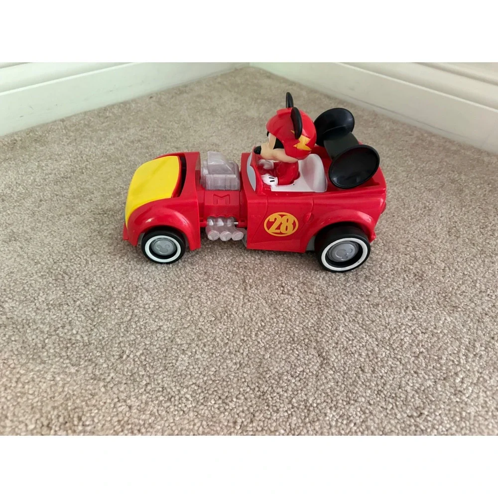 Mickey Mouse Roadster Racer Toy Car‎ Vehicle Red Disney Junior Number 28