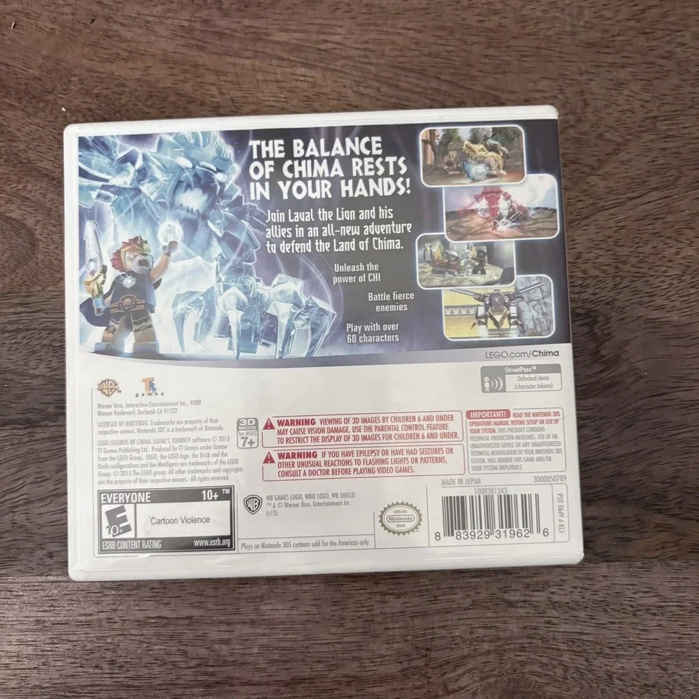 LEGO Legends of Chima: Laval's Journey Nintendo 3DS, 2013 2D & 3D Complete‎ DS