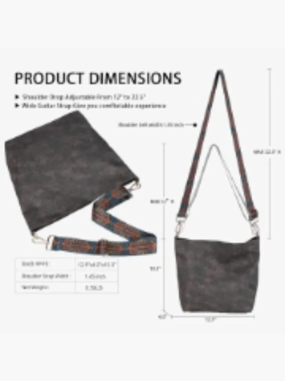 Women's Slouchy Hobo Bag Faux Leather Crossbody Purse with Zipper