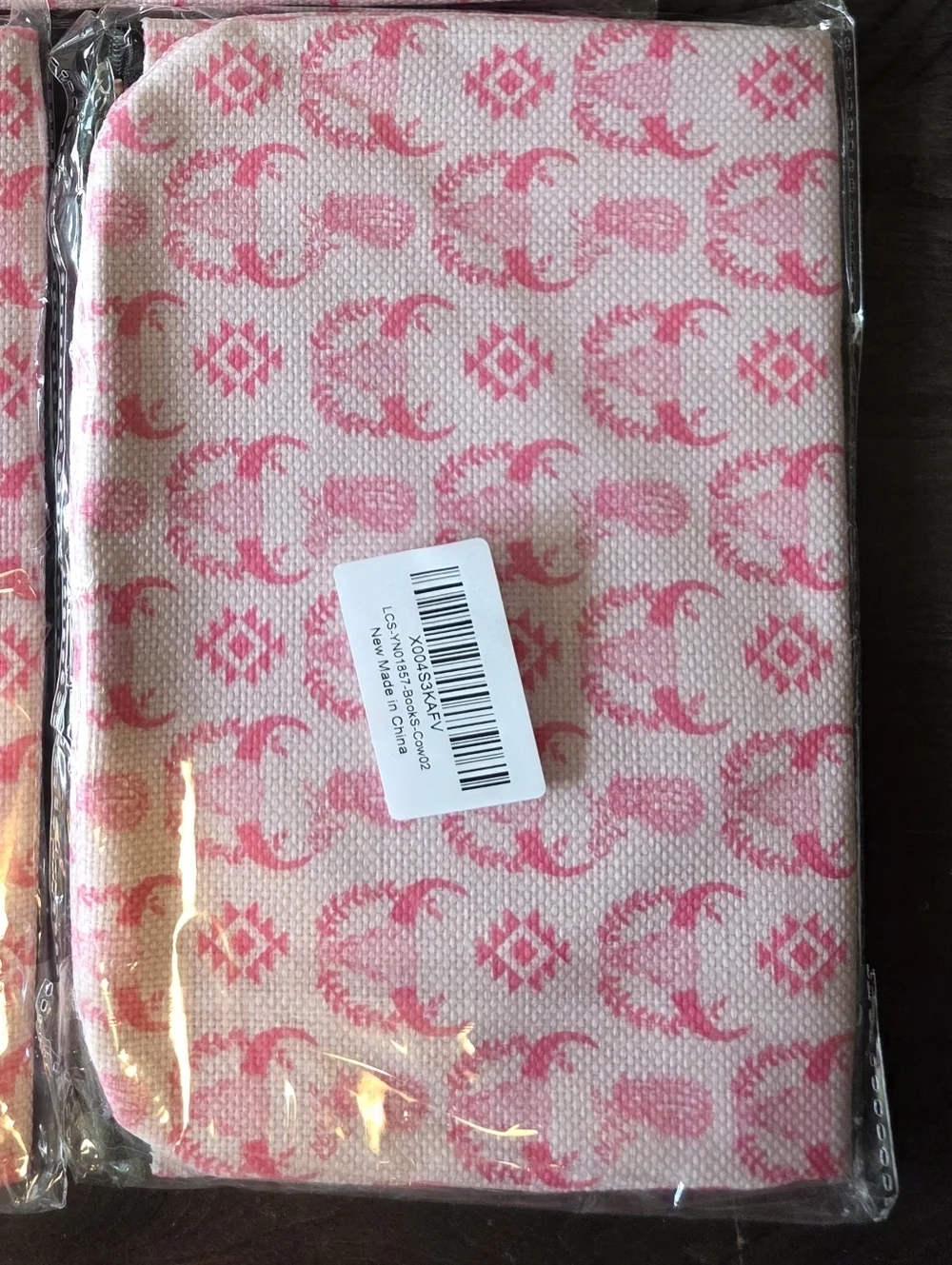 Western Chic Bull Padded Book Sleeve Cover Pouch Tablet Case NWT Book Lover Gift