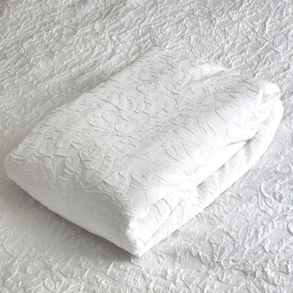 Hampton Hotel Quality White Queen Size Duvet Cover Classic Jacquard