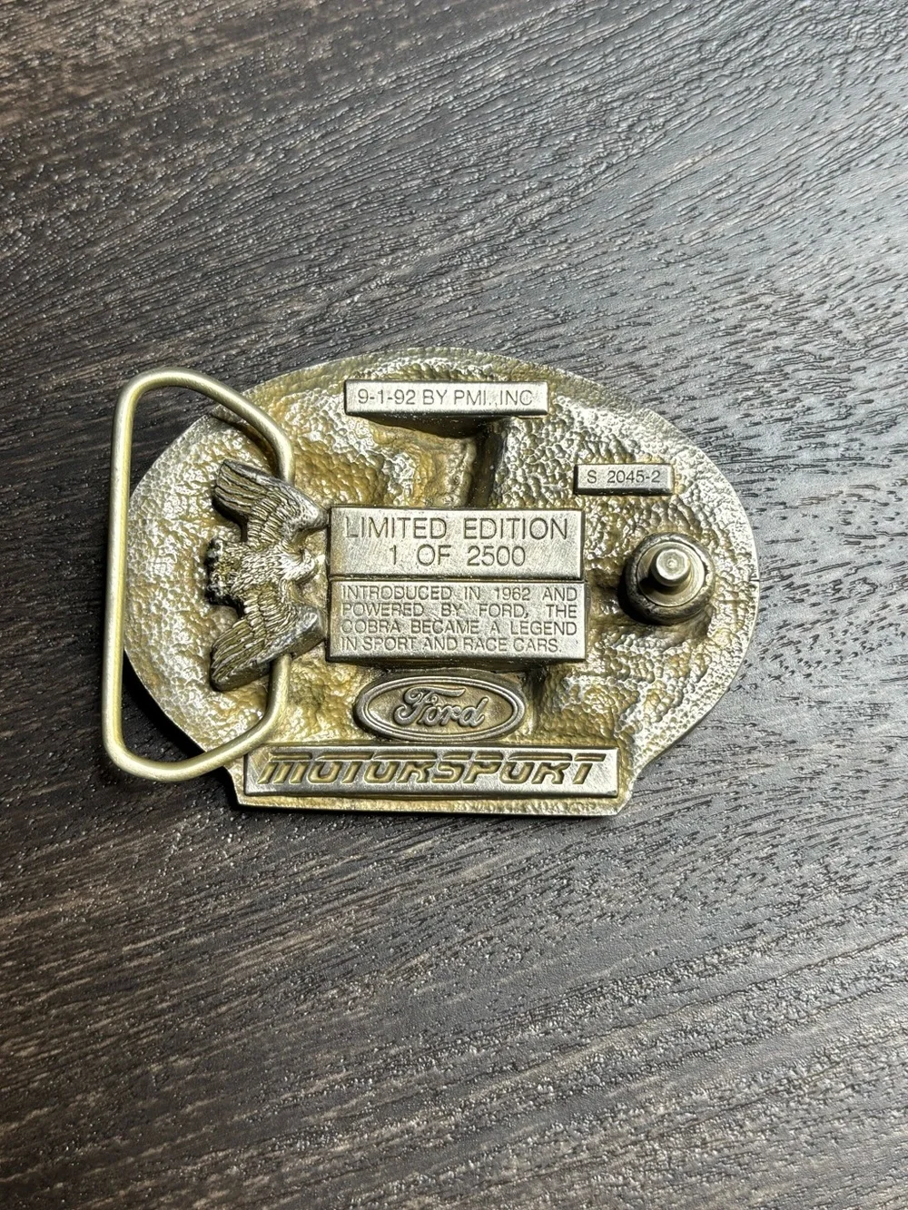 RARE Ford Motorsport Limited Edition (1 Of 2500) Cobra Belt Buckle - 93 Mustang