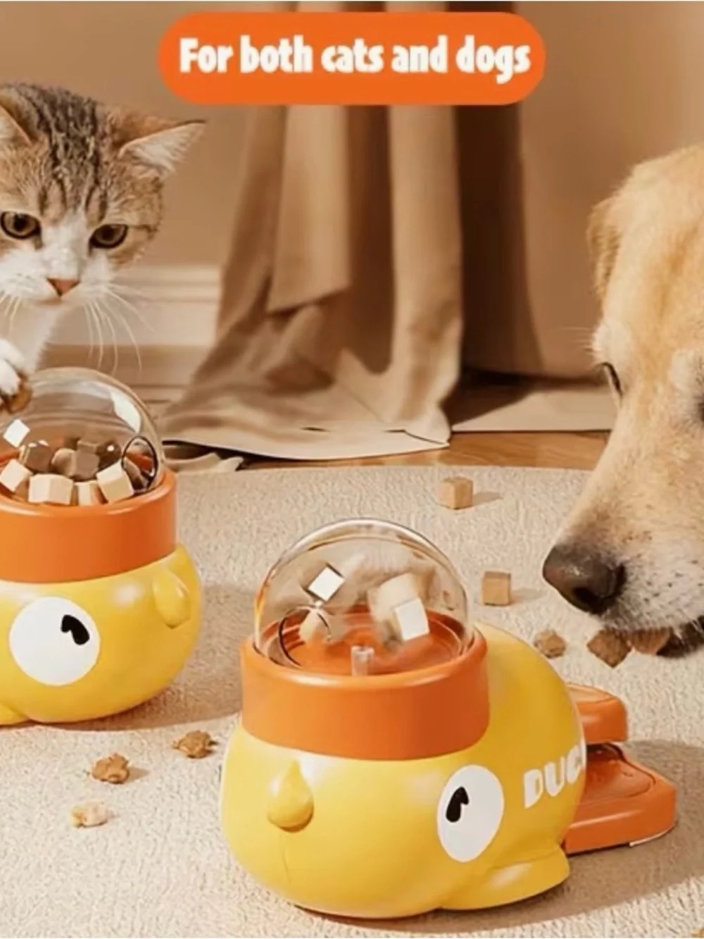 Yellow & Orange Interactive Dog Treat Dispenser🌺