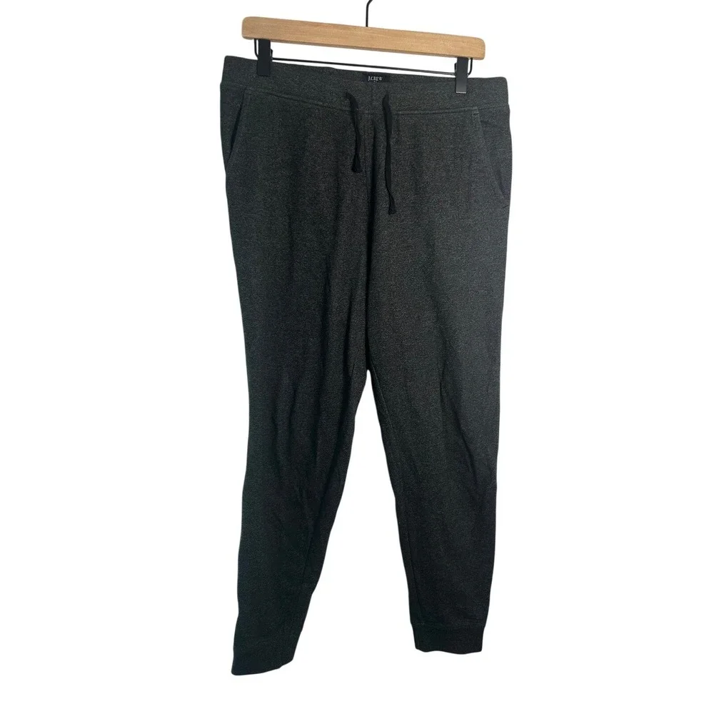 J.Crew Mens Authentic Fleece Slim Fit Textured Sweatpants Charcoal Gray Size M‎