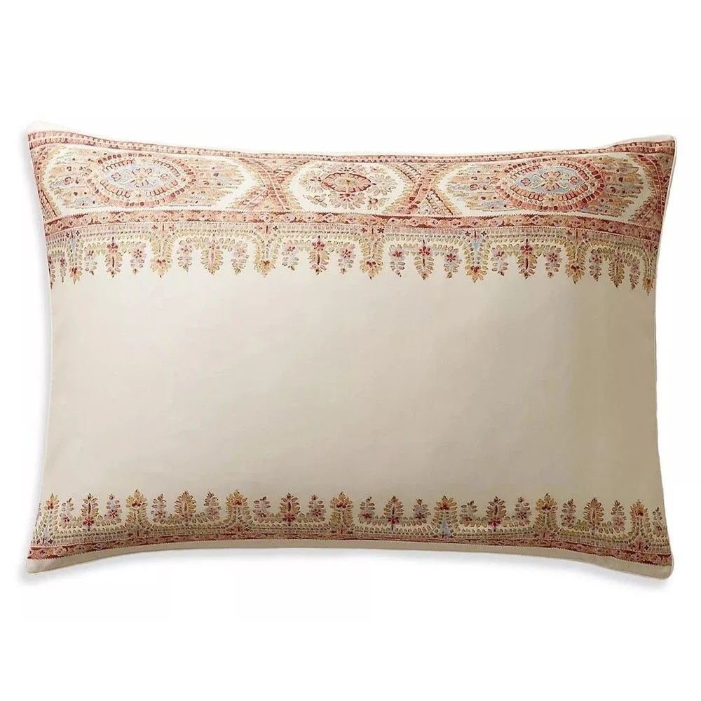 Ralph Lauren Home Camile Paisley King Sham Coral Chambray 20 x 36 IN