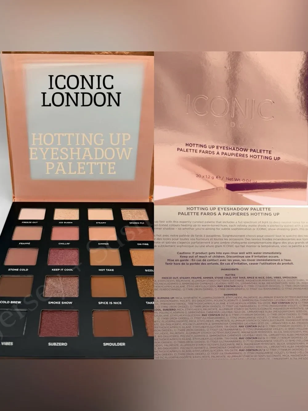 NWT NIB ICONIC LONDON HOTTING UP 20 SUMMER READY SHADES EYESHADOW PALETTE