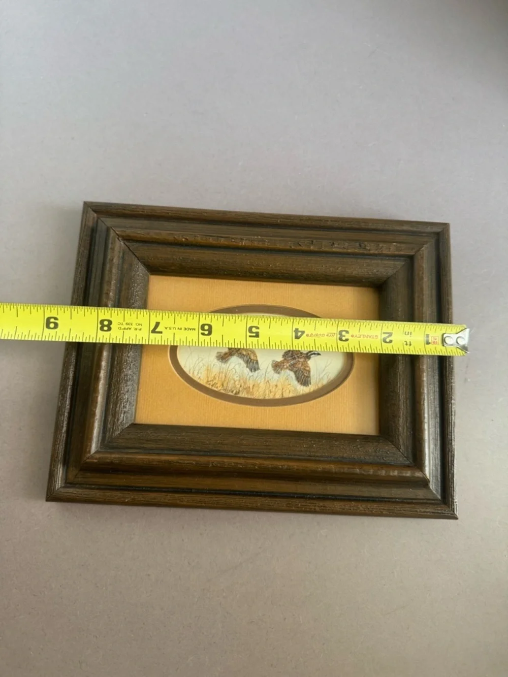 Original Rustic Brown Framed Game Bird Art Print - Home Accents