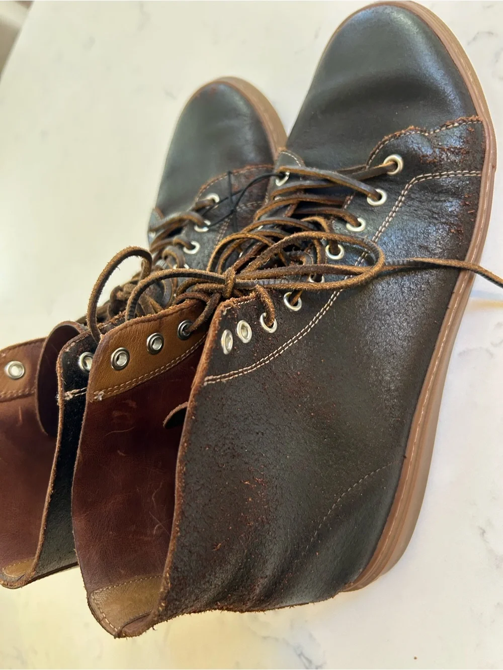 Thursday Boots Men’s Brown Leather High Top Sneakers Boots Size 11.5 US Casual