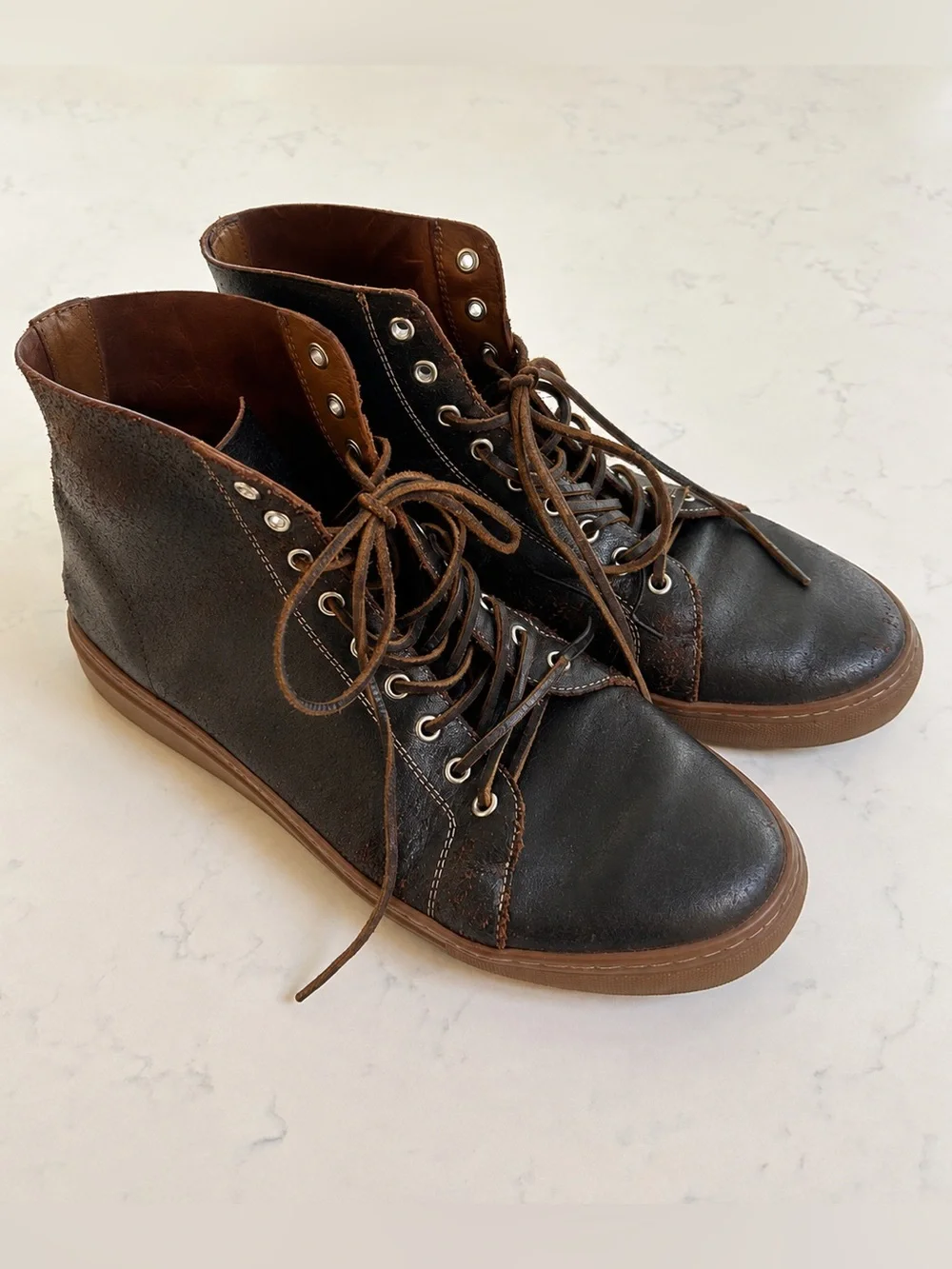 Thursday Boots Men’s Brown Leather High Top Sneakers Boots Size 11.5 US Casual