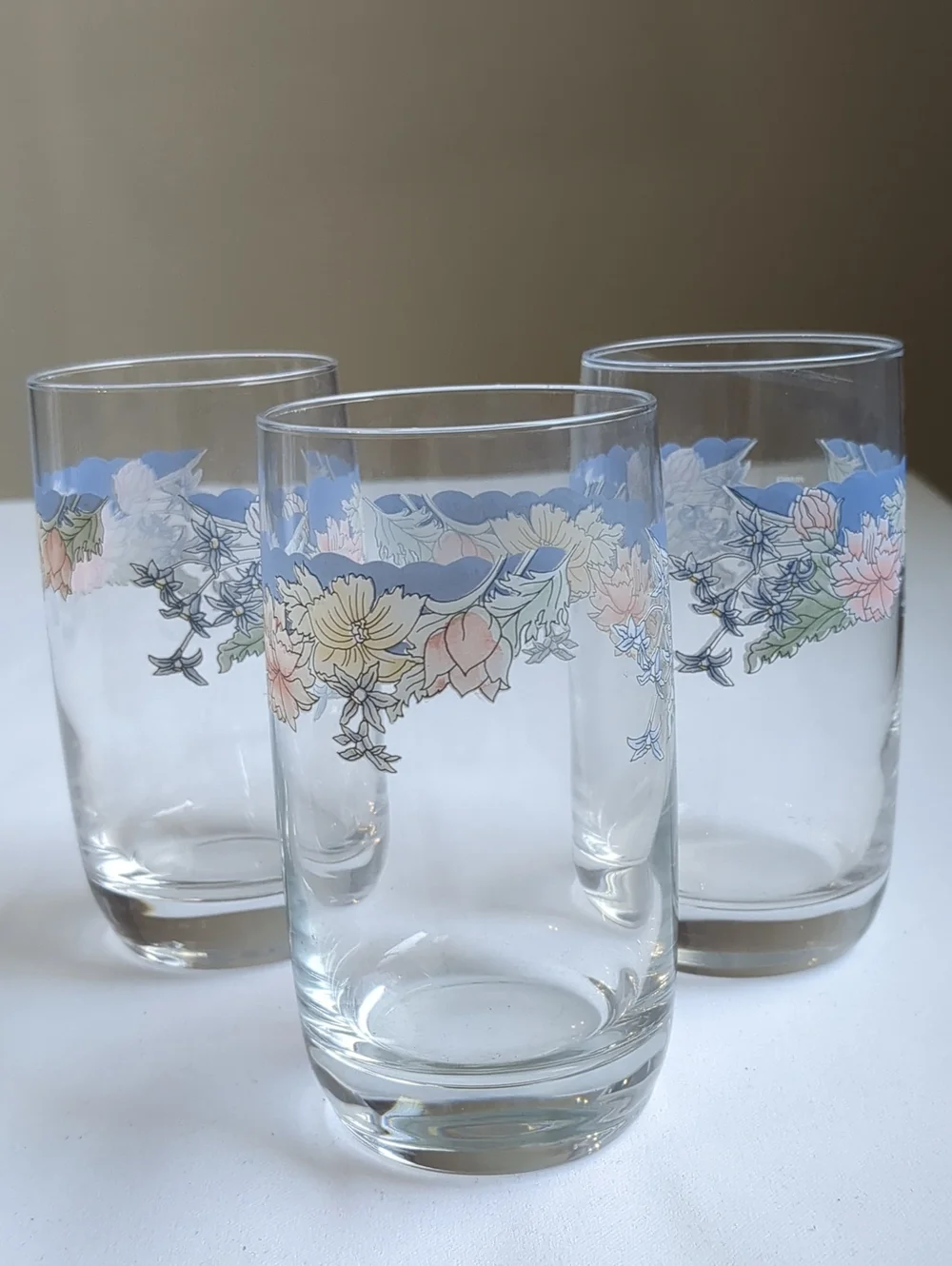 Arcopal Royal Prestige Florine Tumbler 10 Oz Glasses Set Of 3