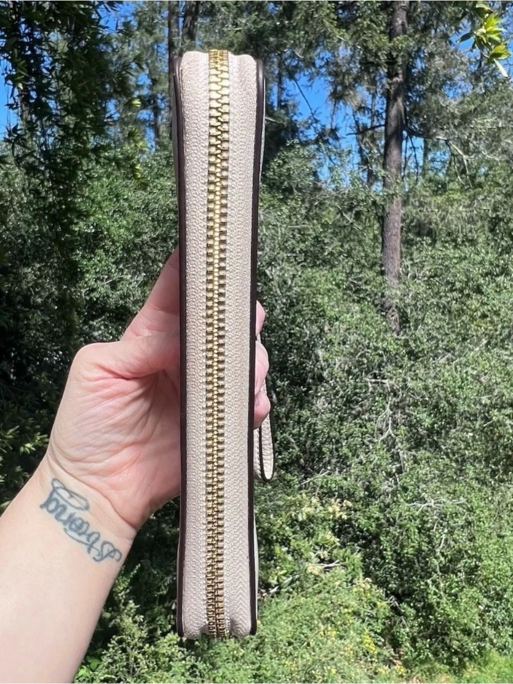 Coach accordion zip