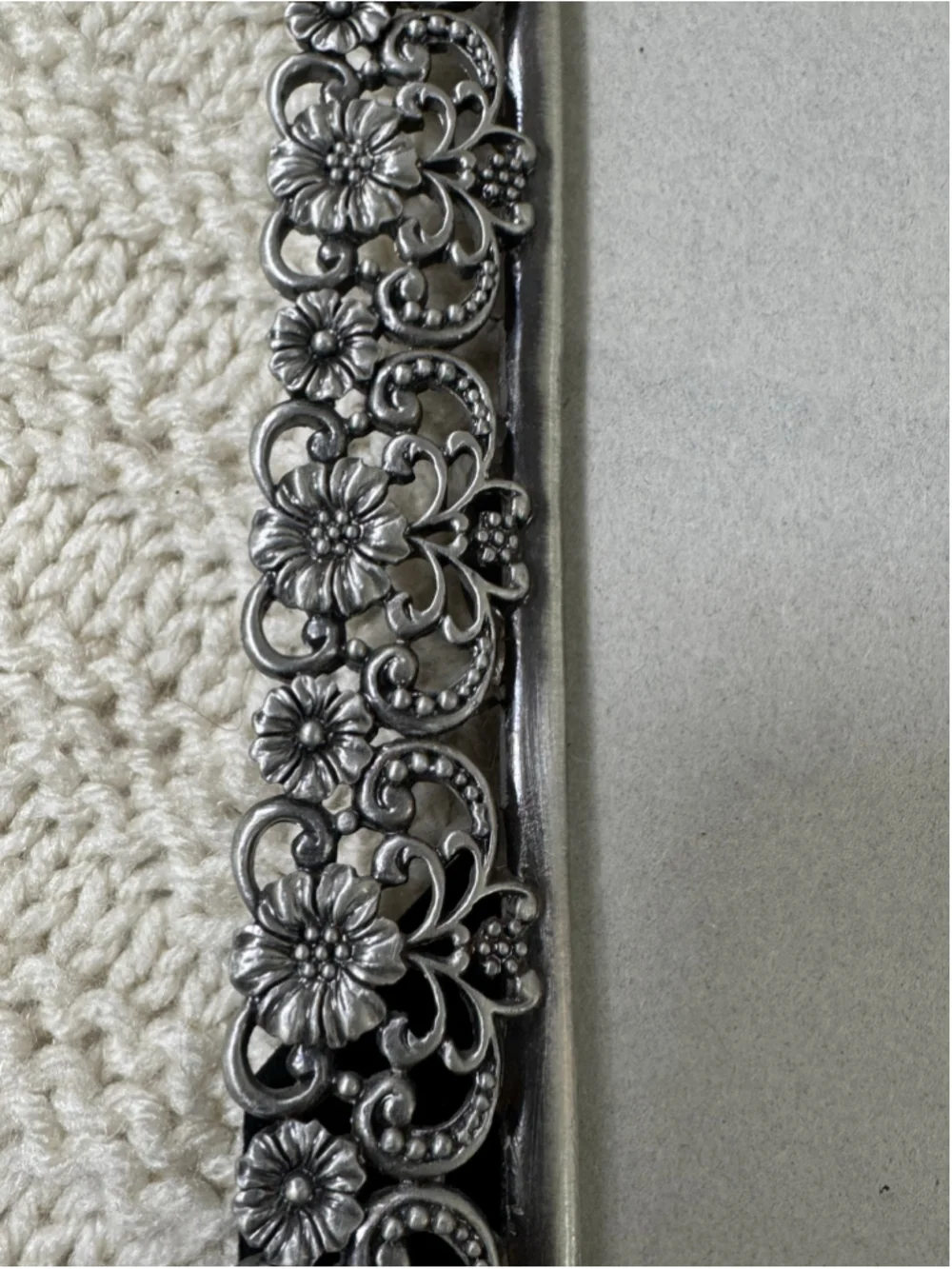Set of 2 Ornate Pewter Filigree Picture Frames 4x6 & 5x7 Daisy Sunflower