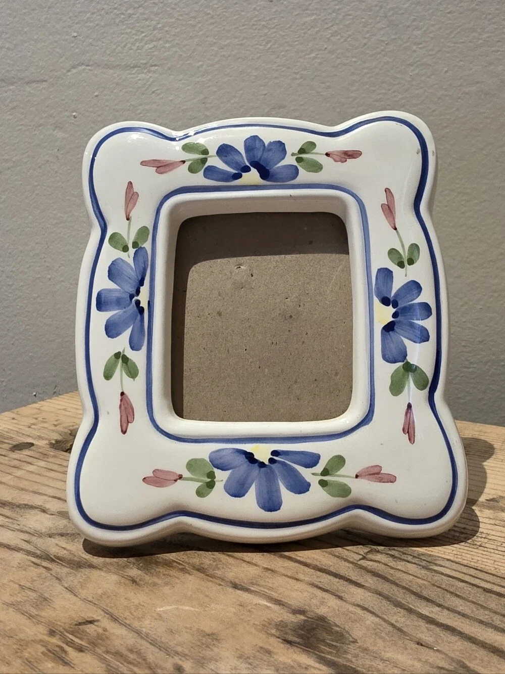 Caleca Italy Giardino Ceramic Floral Picture Frame Vintage