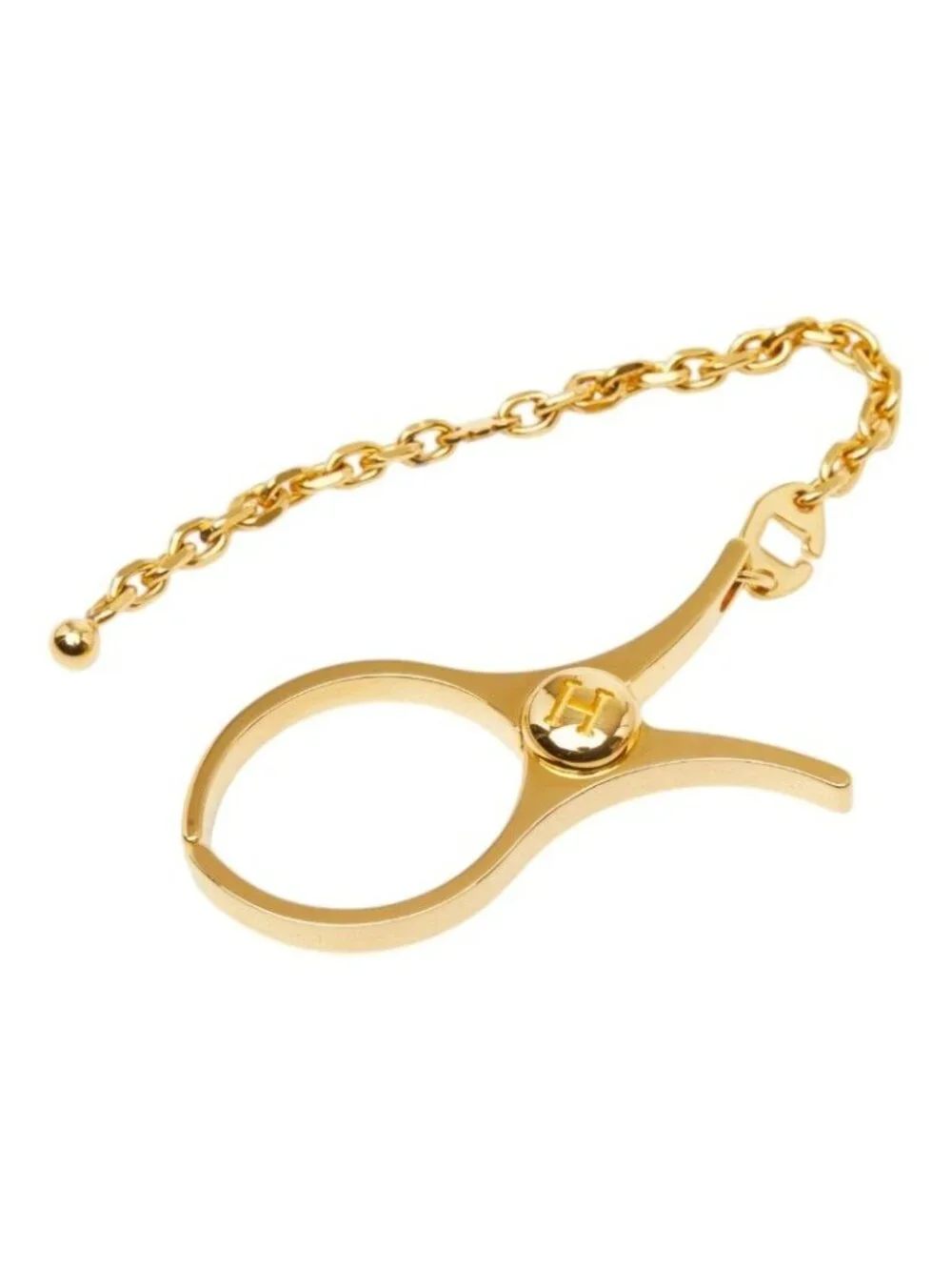Hermes Firou Glove Holder Gold Plated Gloves