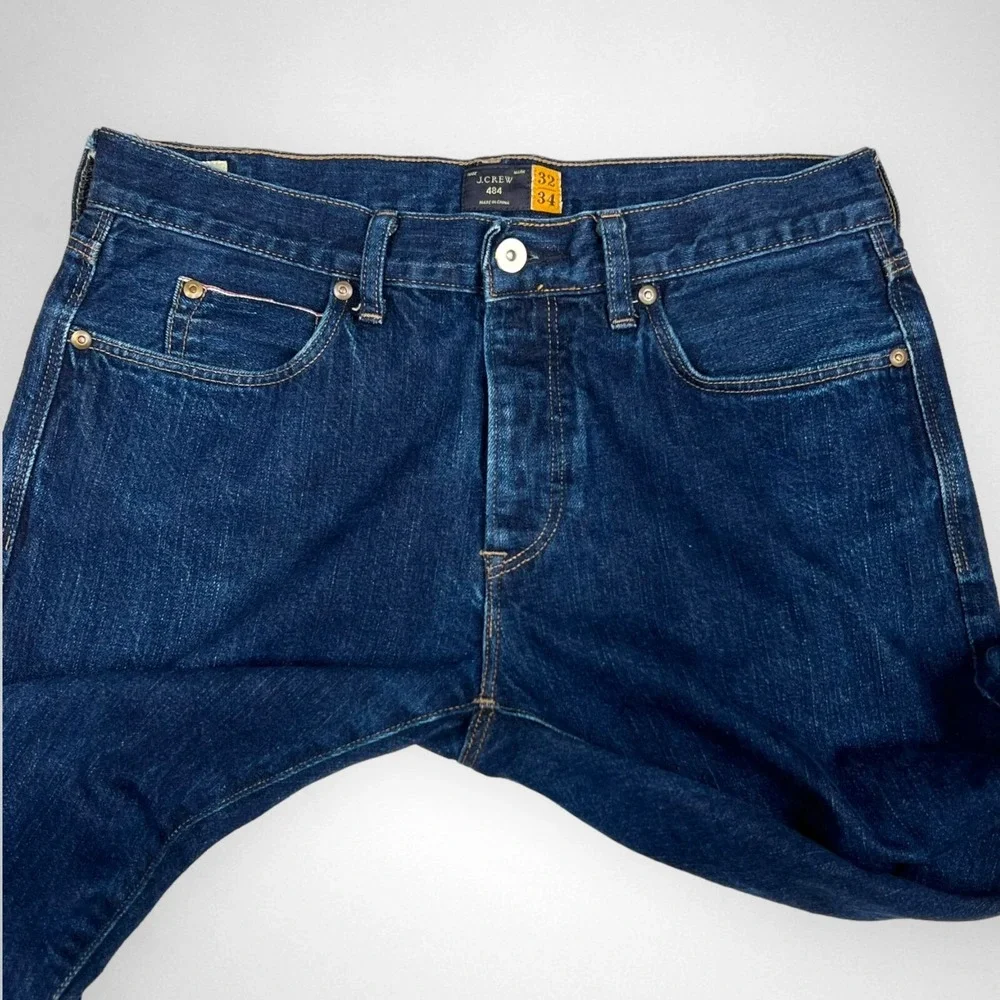 J. CREW 484 32 x‎ 34 Kaihara Denim Slim Fit Jeans Dark Wash Casual Streetwear