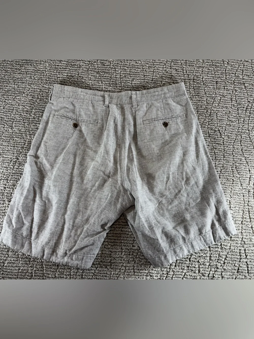 J. Crew Men’s Size 33 Blue Striped 9”‎ Inseam Chino Shorts